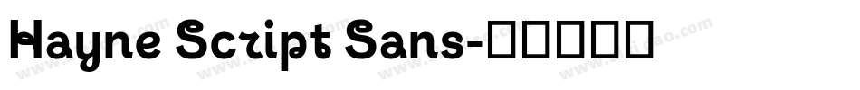 Hayne Script Sans字体转换